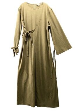 Women’s Long Sleeve Wrap Dress - Olive Green